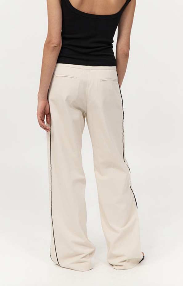 Tailored track pants putty