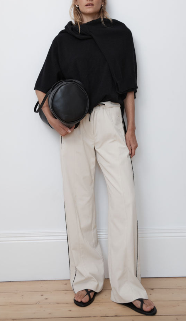 Tailored track pants putty