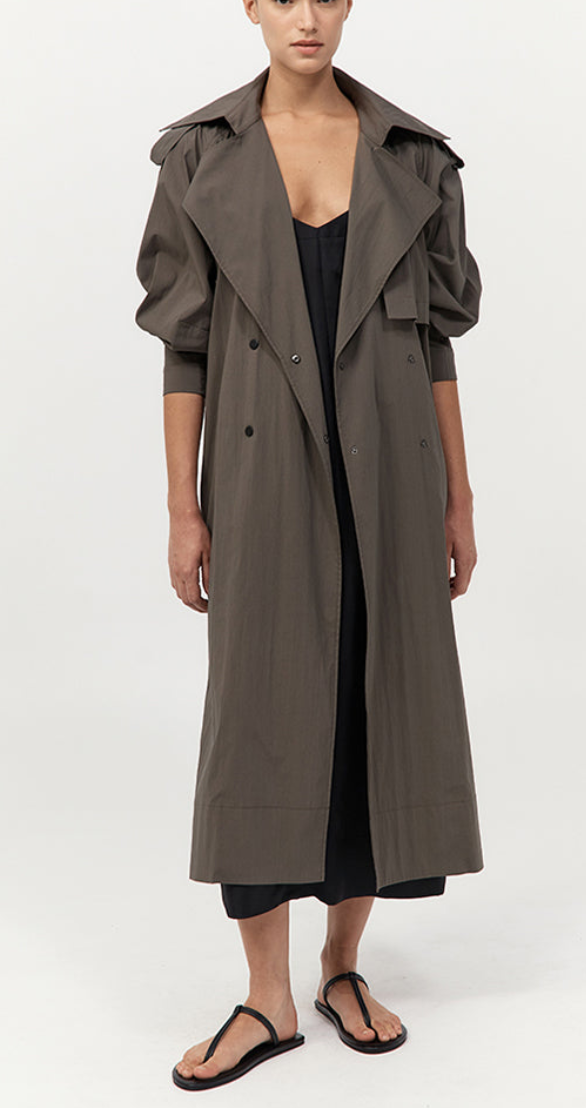 relaxed trench khaki