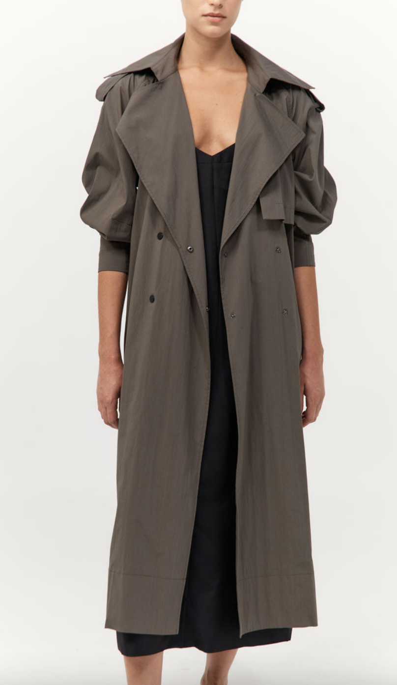 relaxed trench khaki