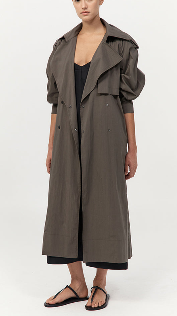 relaxed trench khaki