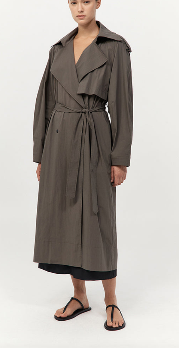 relaxed trench khaki