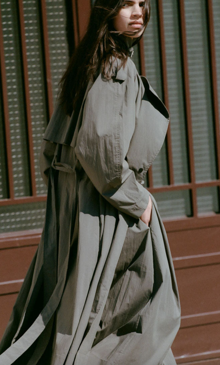 relaxed trench khaki