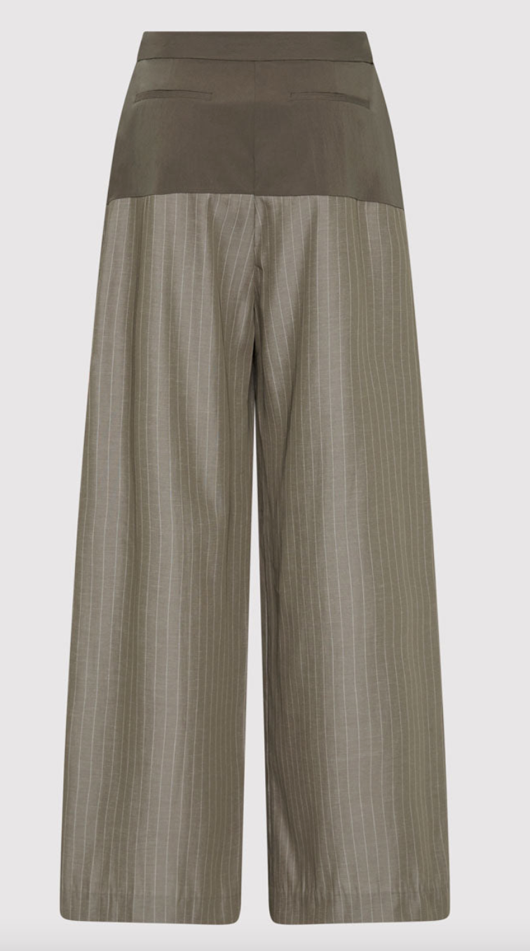 Relaxed slice pants khaki