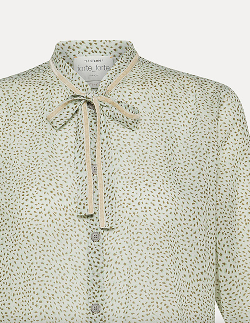 les petites pois print voile bow-tie shirt lichene