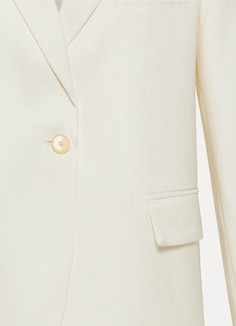 viscose wool slubbed boxy jacket giglio cream