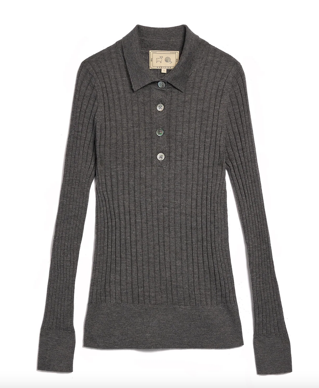 Luna superfine cashmere polo top