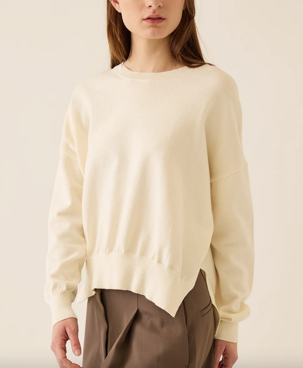 elle cotton cashmere sweater off white