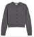 hallie cotton cashmere cardigan dark heather grey