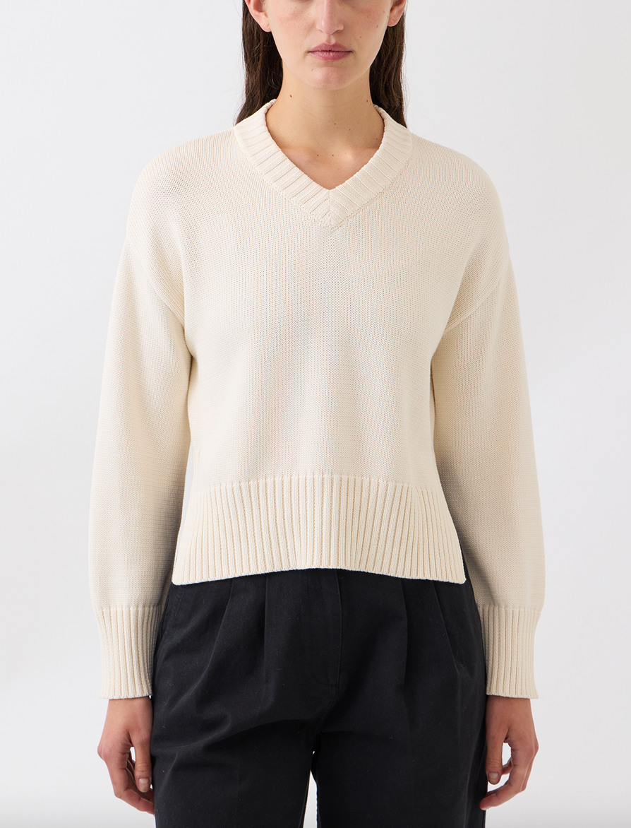 faris cotton sweater off white