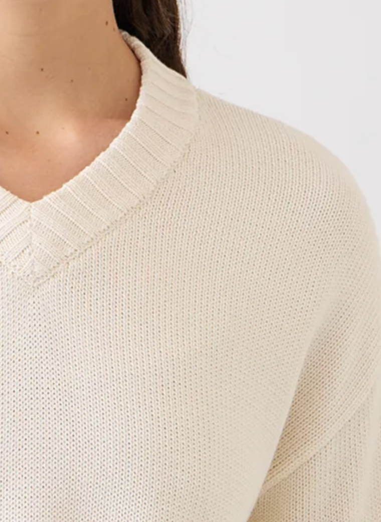 faris cotton sweater off white