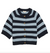 Latki stripe organic cotton cardigan navy dusty blue