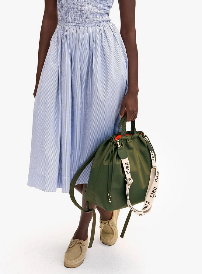 sac tout backpack army recycled nylon