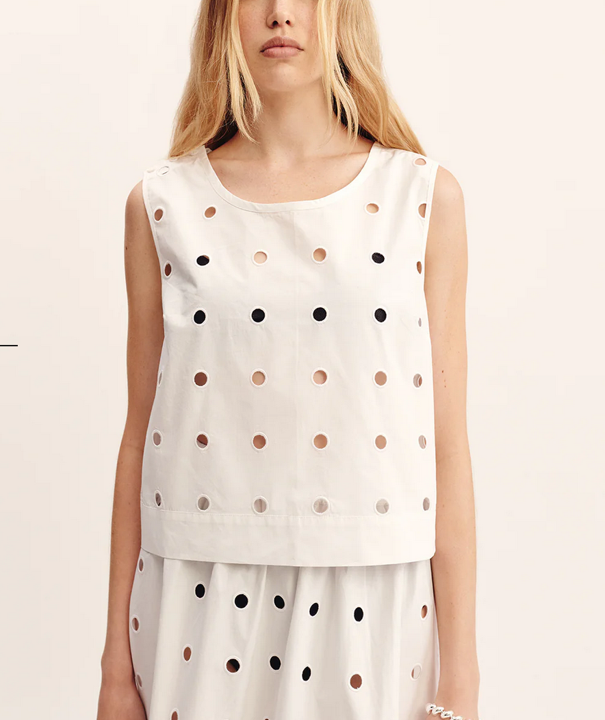 Peggy top vintage white