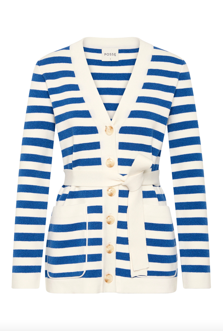 ari cardigan blue stripe