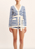 ari cardigan blue stripe