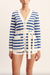 ari cardigan blue stripe