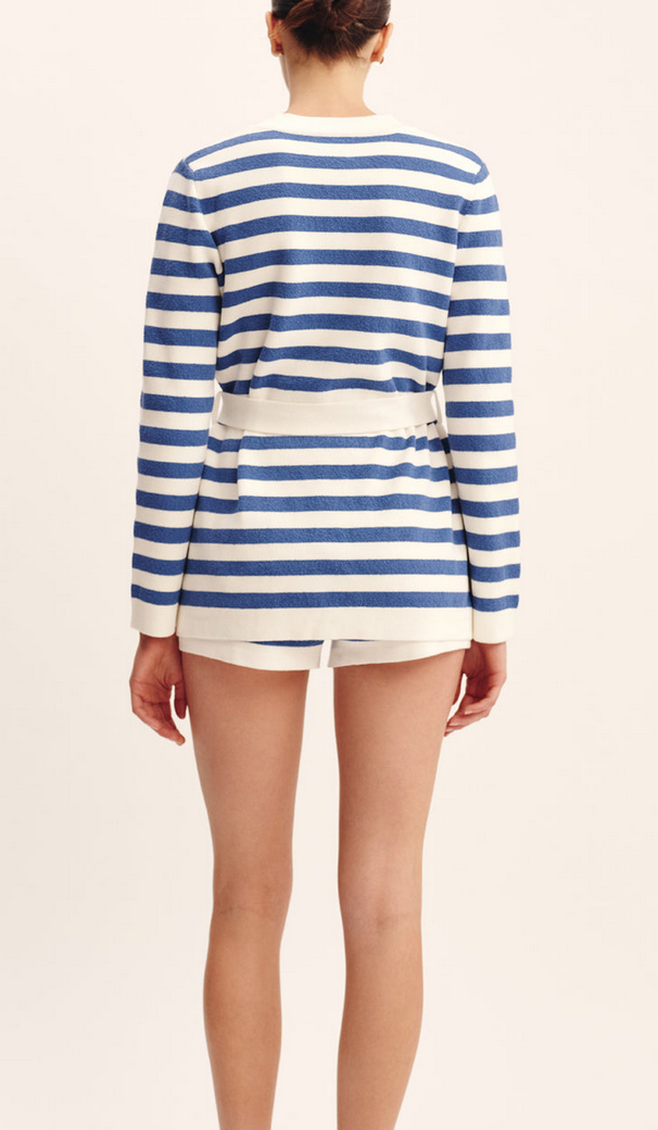 ari cardigan blue stripe