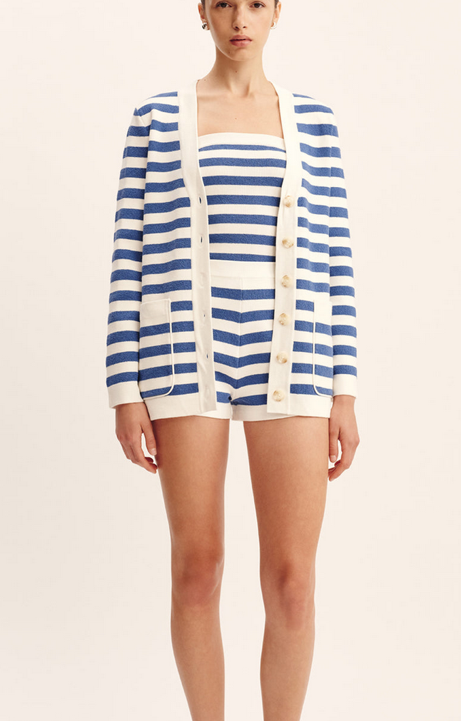 ari cardigan blue stripe