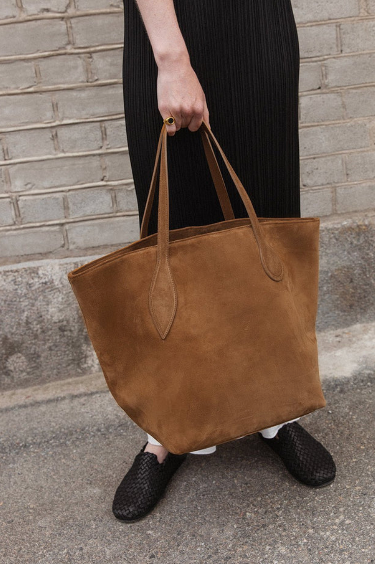 sprout tote rhum suede