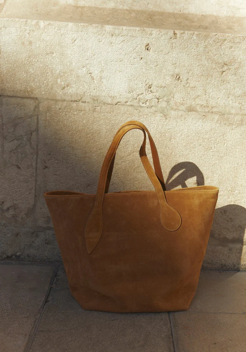 sprout tote rhum suede