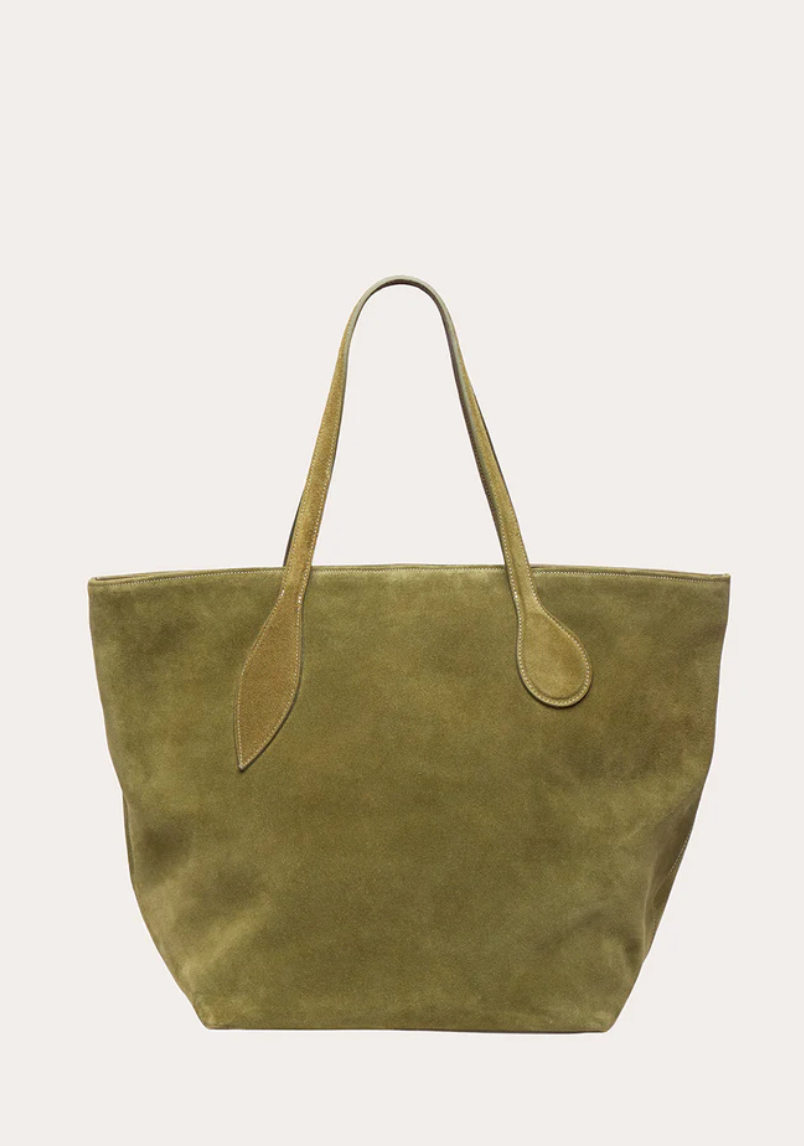 Sprout tote herb suede