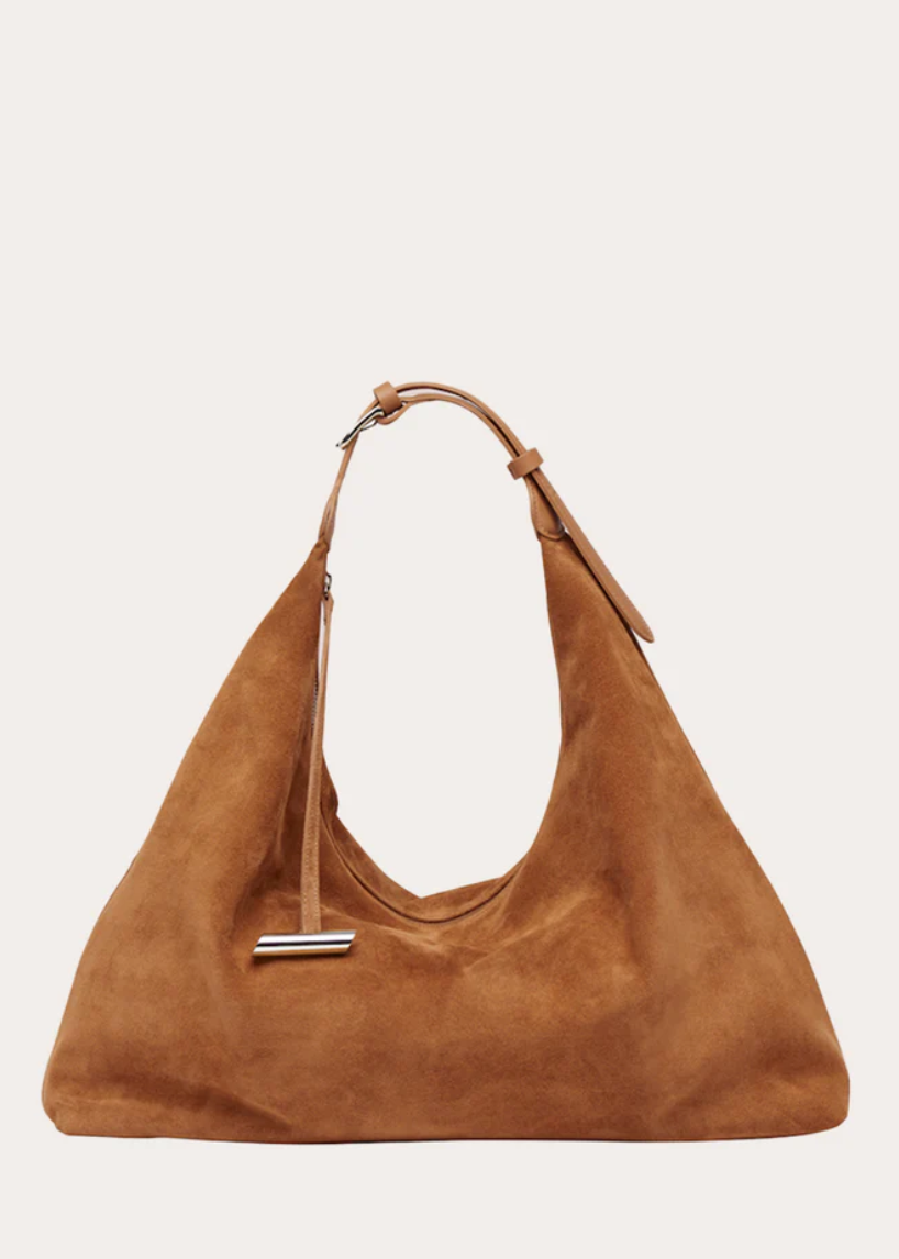 pillow hobo rhum suede