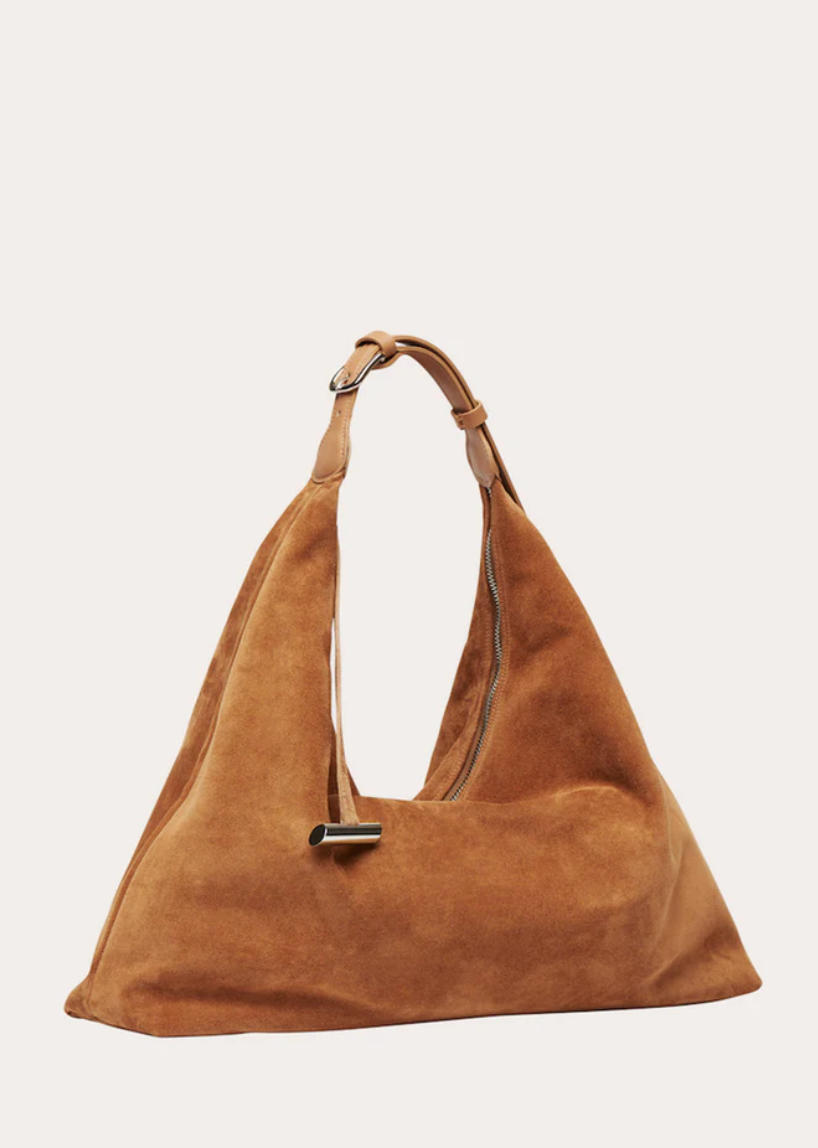 pillow hobo rhum suede