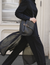 belted bucket bag calf leather black