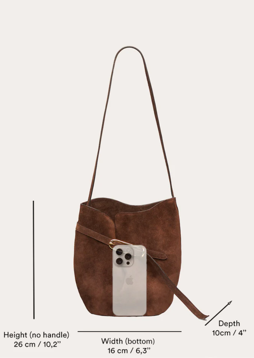 Belted bucket bag canvas