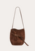 belted bucket bag dark brown suede