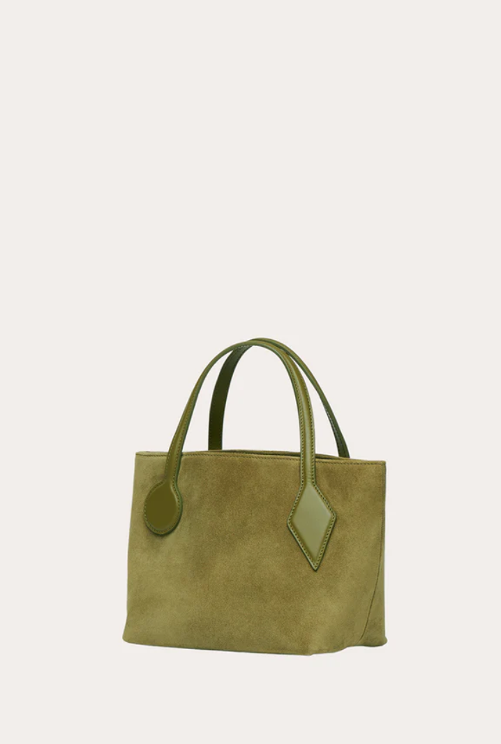 sprout tote micro herb suede