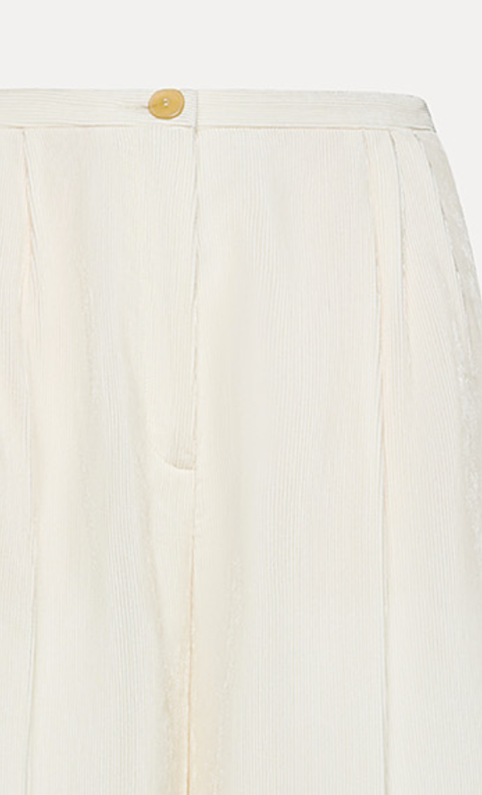 fluid chic velvet low waisted pants giglio cream