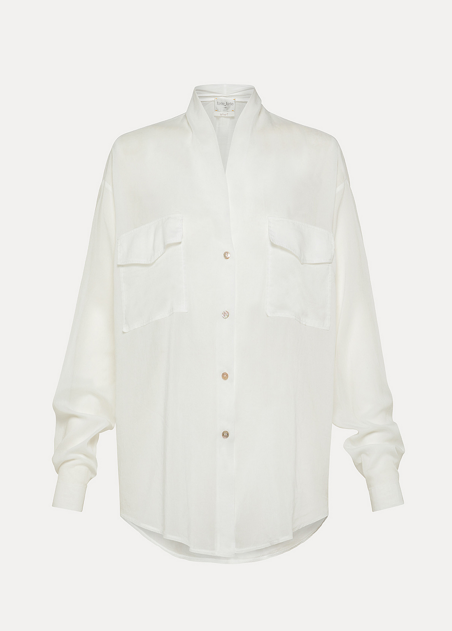 co/se voile shirt bianco white