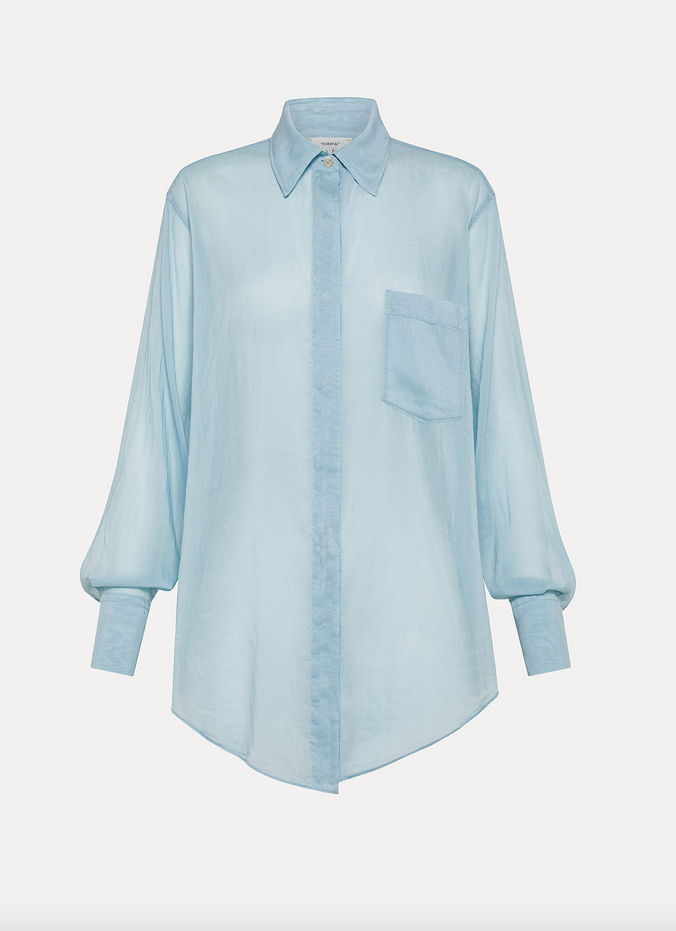 co/se voile essential oversized shirt gris turquoise