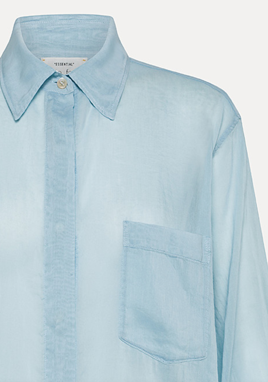 co/se voile essential oversized shirt gris turquoise