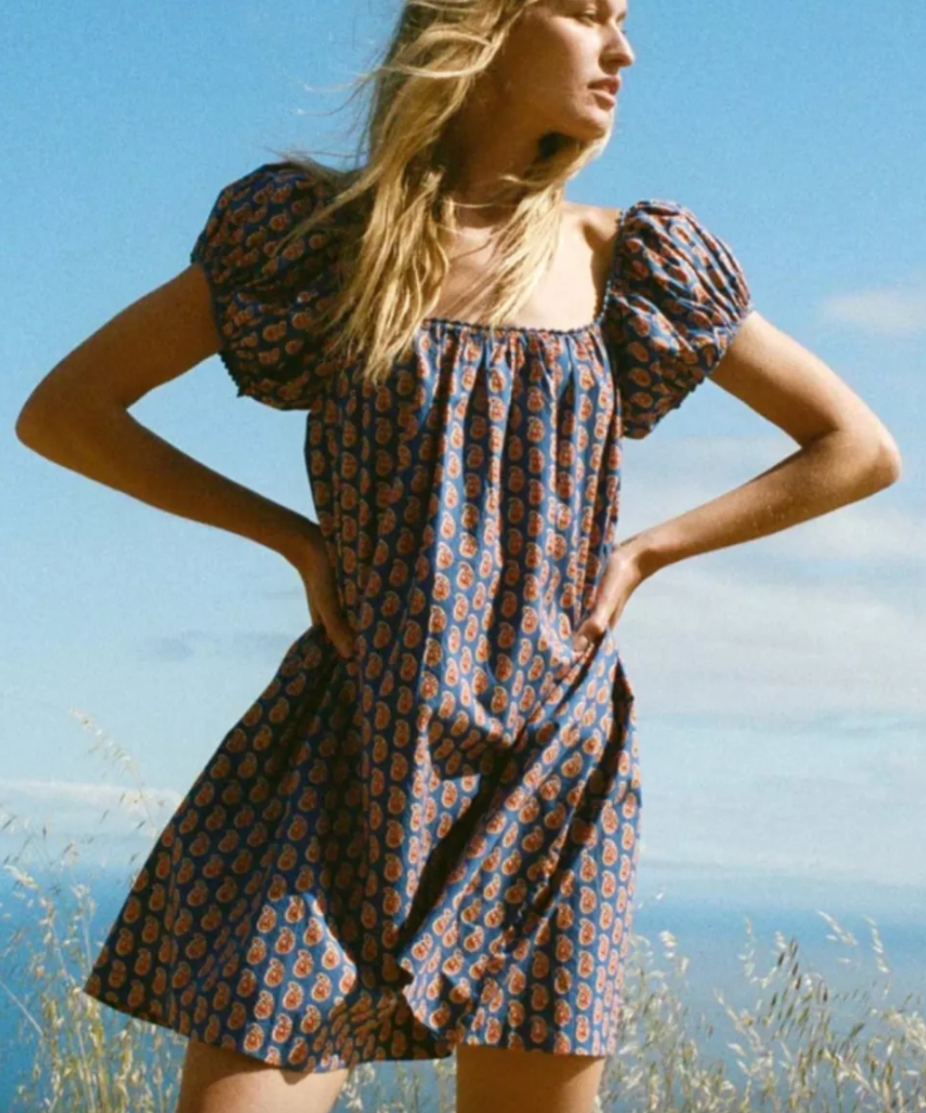 julie dress mazarine sunrise paisley