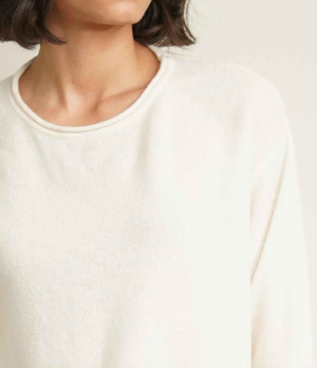 Lance cropped pullover gardenia