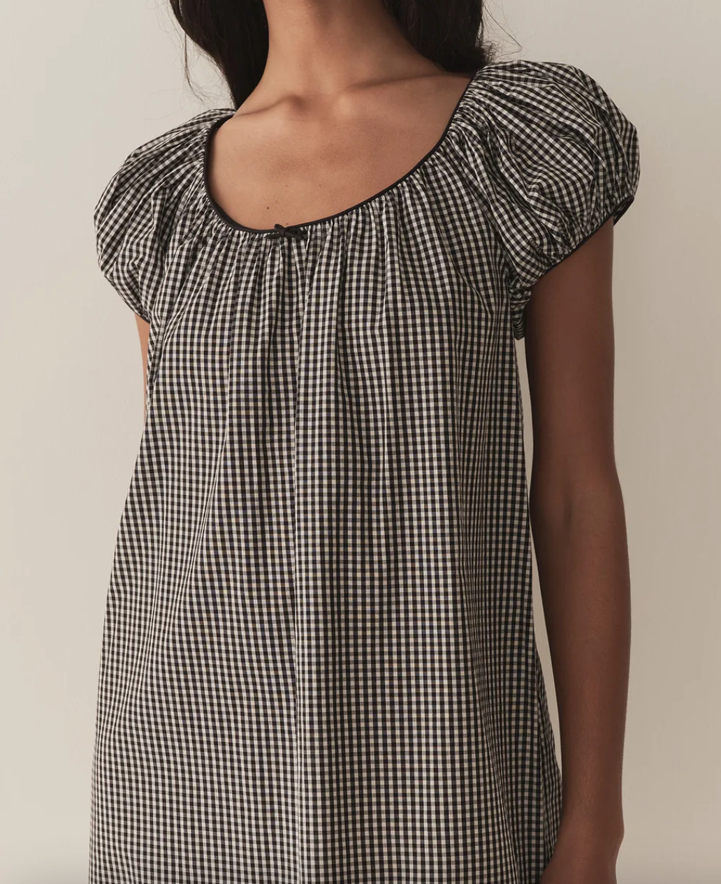 julia dress noir la maddalena gingham