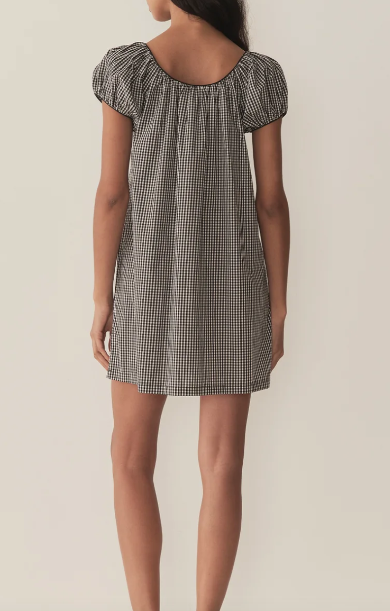 julia dress noir la maddalena gingham