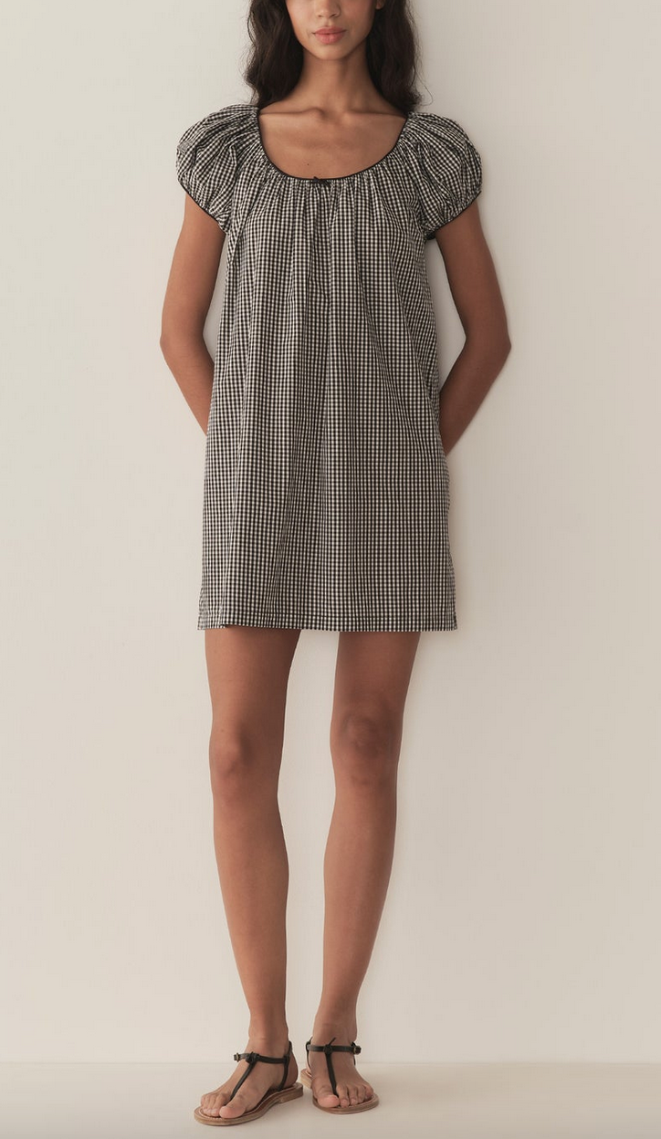 julia dress noir la maddalena gingham