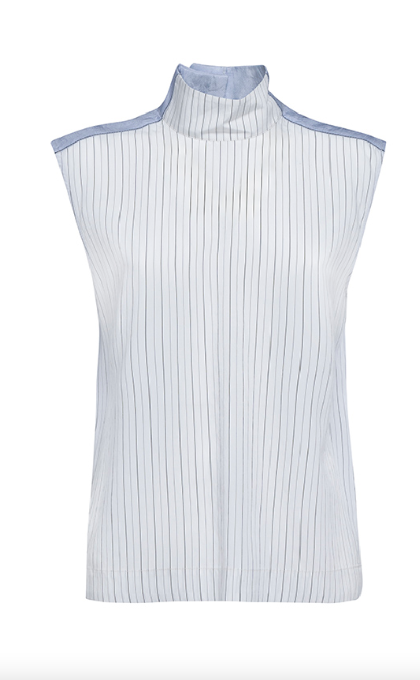 Neil top white / black