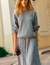 Dump loose sweatshirt with smocked edges gris souris mouse grey