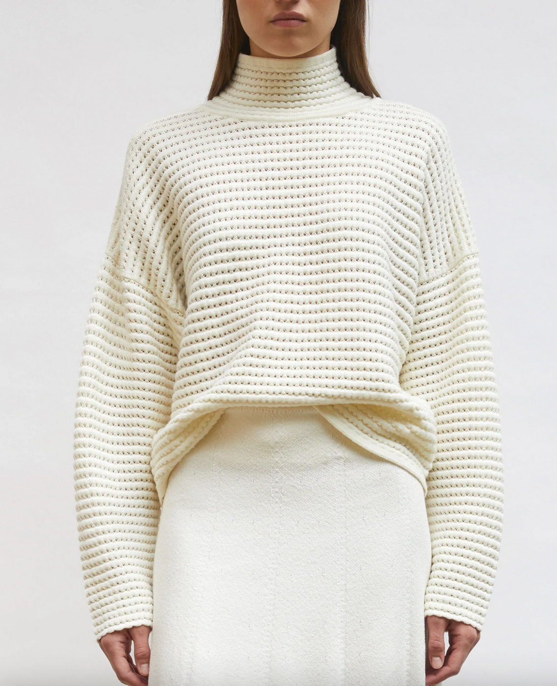 desert wool mesh sweater natural
