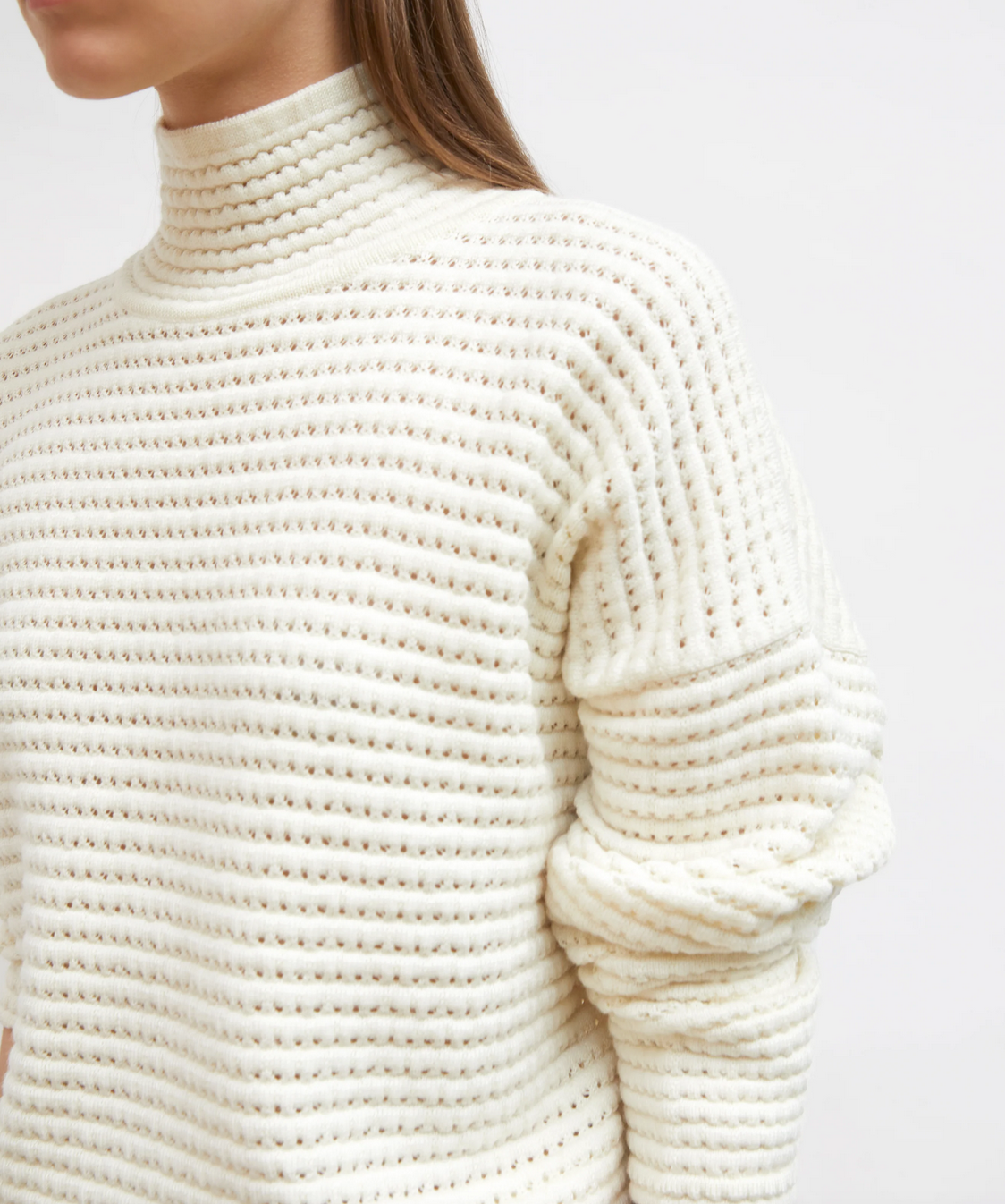 desert wool mesh sweater natural