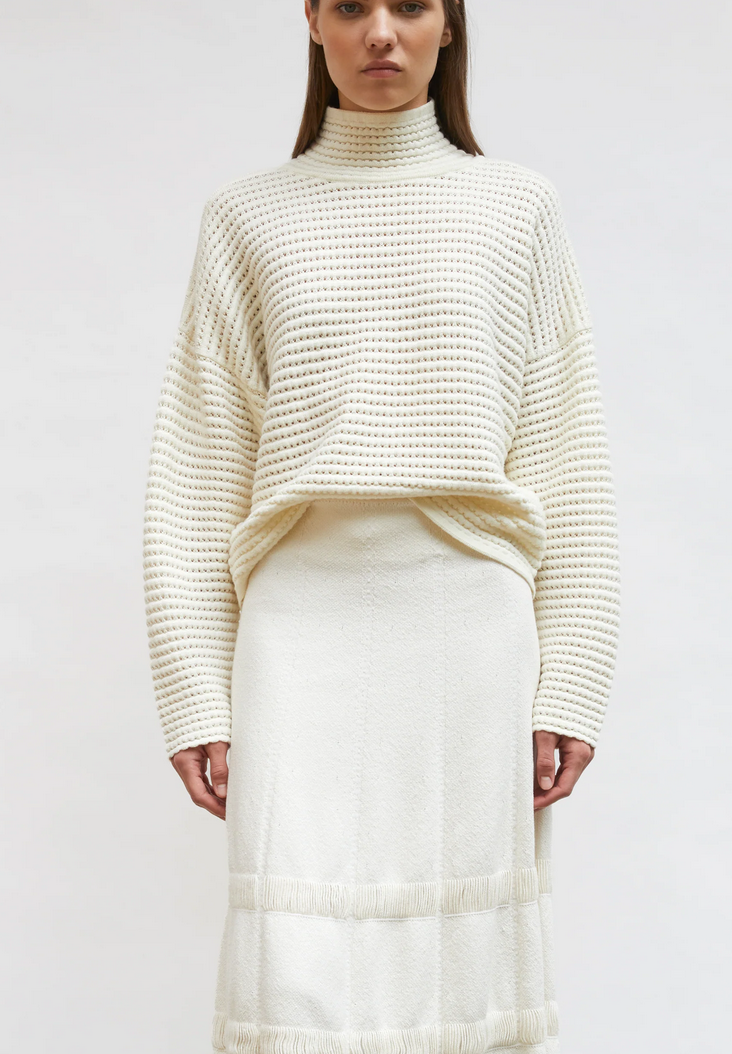 desert wool mesh sweater natural