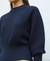 baguette fine sweater in waffled knit midnight