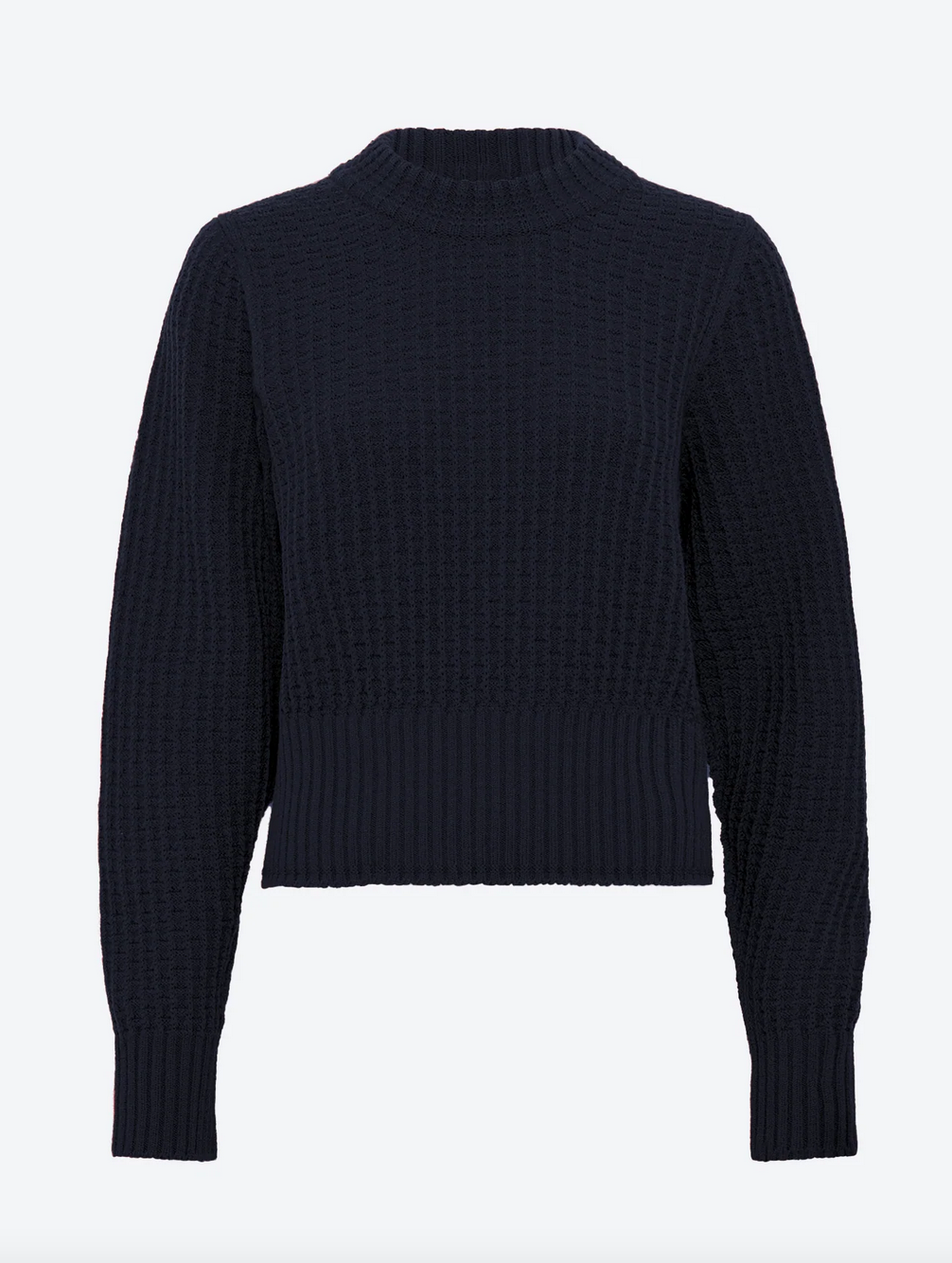 baguette fine sweater in waffled knit midnight