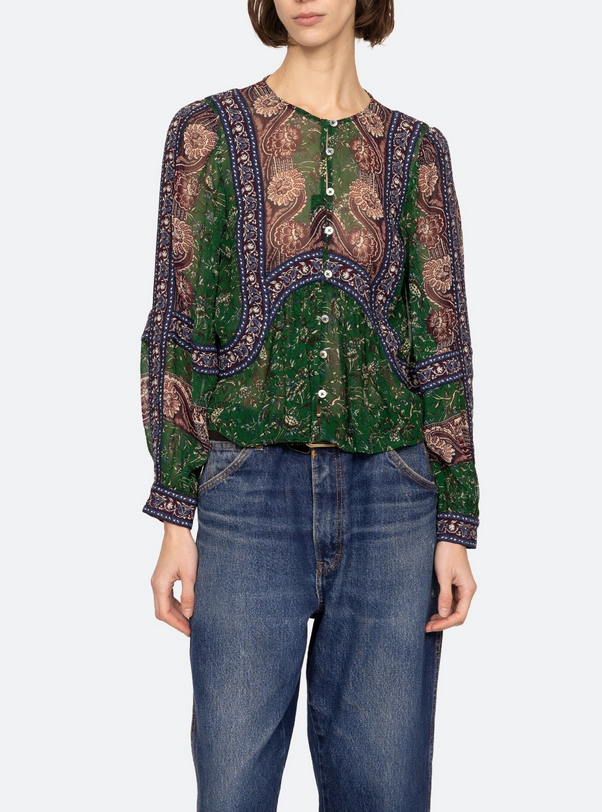 melba top green