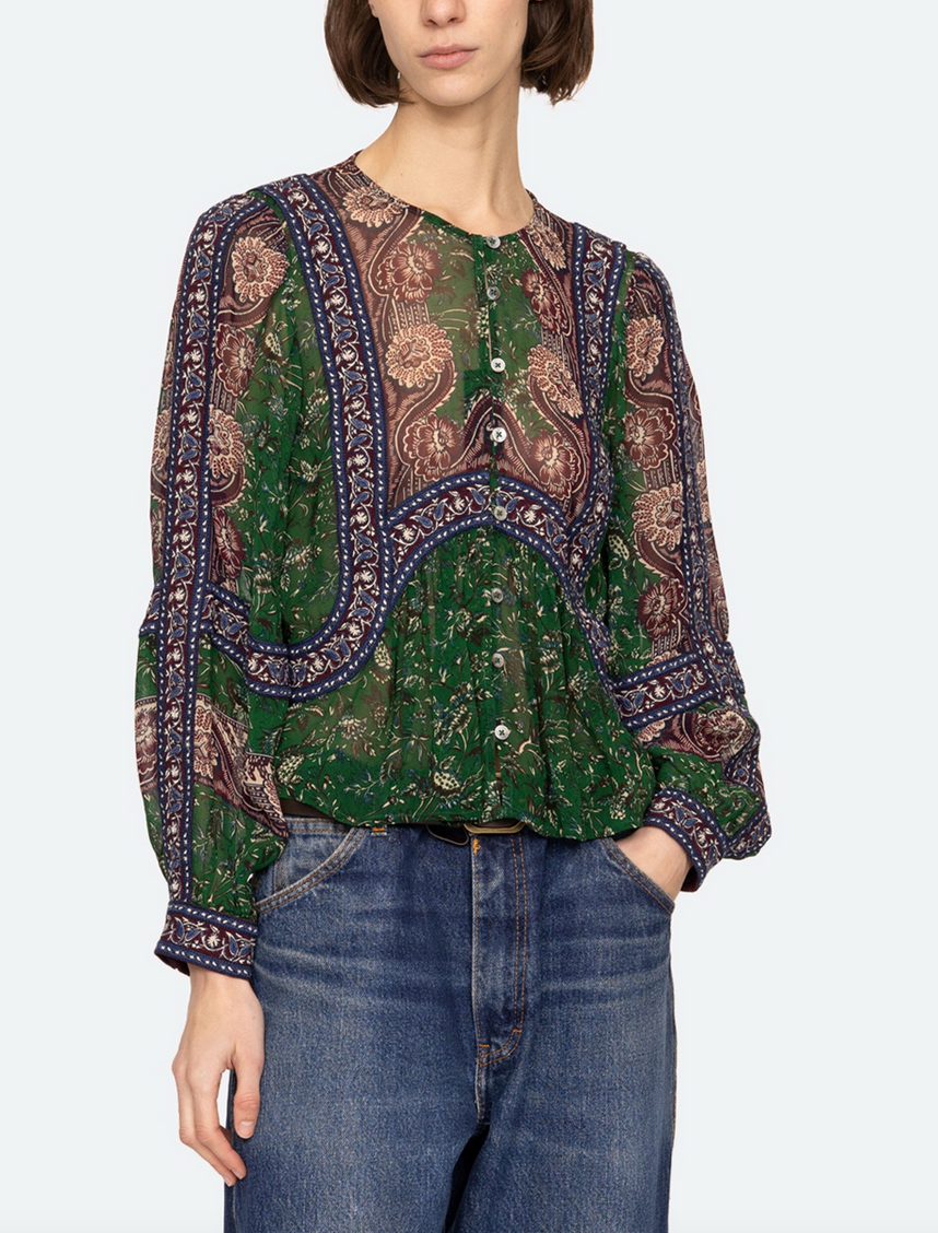 melba top green